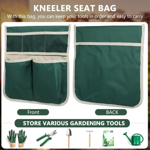 Sewroro Garden Kneeler Bag Large Multi-Purpose Oxford Cloth Tool Pouch for Storage and Carrying Gardening Tools with Ample Space