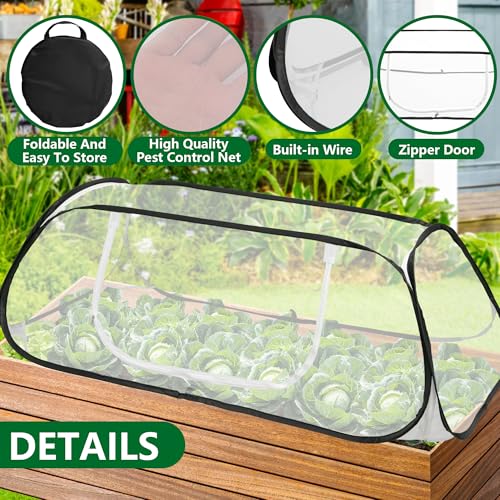 2 Pcs Pop Up Garden Rows Plant Cover,Raised Garden Beds Plants Protector - color: 2 Pcs