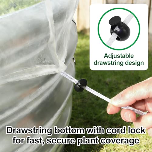 2 Pack Garden Netting for Raised Beds, Fits 4 x 2 ft Rectangular Beds - size: For 4×2 ft (L×W)