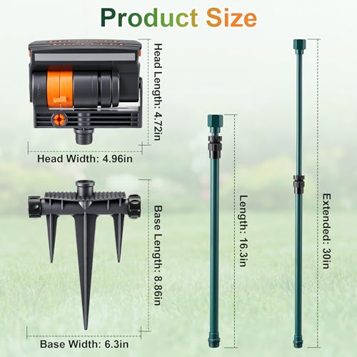 Oscillating Sprinkler with Aluminum Riser(Spike) - style: Spike