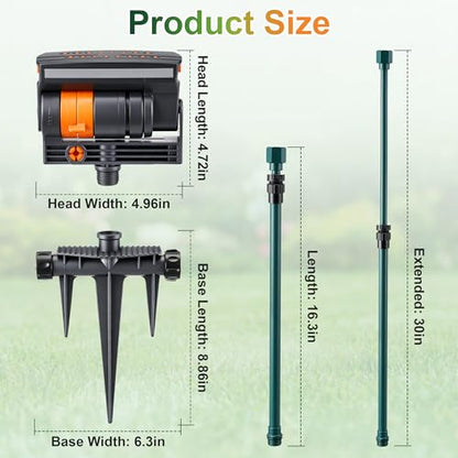 Oscillating Sprinkler with Aluminum Riser(Spike) - style: Spike