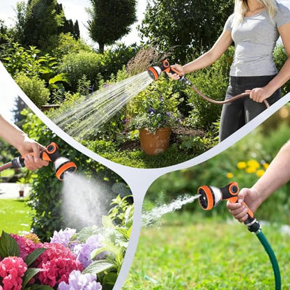 Garden Hose Nozzle High Pressure Leak Proof Spray Water Hose Nozzle Sprayer - color: Orange