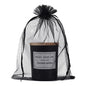 YunKo 50Pcs Black Organza Bags 6X9 Inch Drawstring Mesh Party Favor Bag - color: Black