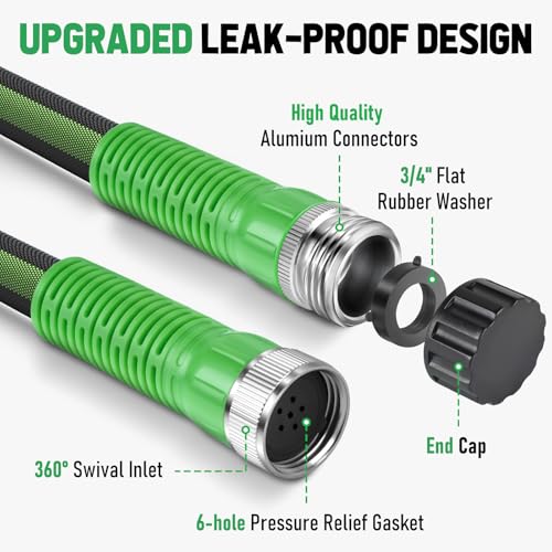 Flat Soaker Hose 25ft for Garden and Lawns - size: 25FT