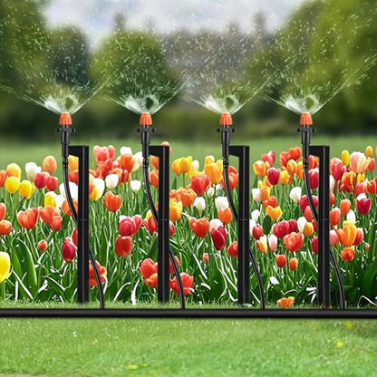 180 Degree Irrigation Sprinkler Heads: Drip Emitters with 12 Inch Stake - color: 10pcs 180° Micro Sprinkler Heads