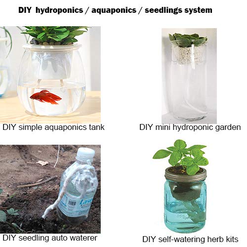 ORIMERC 30 feet 1/5 inch Self Watering Capillary Wicking Hydroponic Wick Cord Vacation Plant Sitter DIY Self-Watering Planter Pot Automatic Water System Device Potted Violet Auto Seedling Waterer Rope - size: 30 feet (1/5 inch)