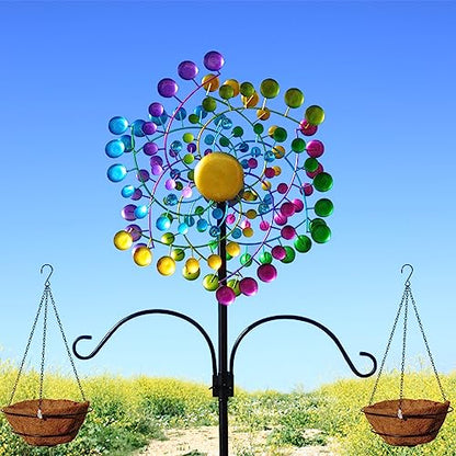 Large Metal Kinetic Wind Spinners Outdoor Garden Yard Decor