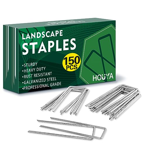 150 Pack Landscape Staples 4 Inch 12 Gauge Garden Stakes - size: 4 inch 150 Pack