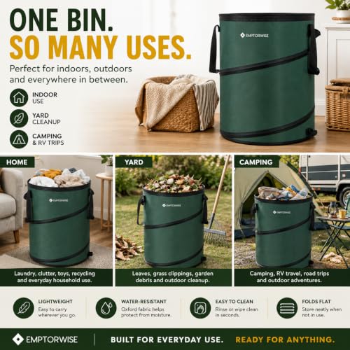 2-Pack 30-Gallon Collapsible Trash Cans, Pop-Up, RV & Camping