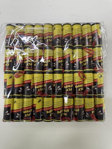 40 Rolls Fly Strips Traps for Home, Sticky Strips, Fly Paper Tape Catcher Ribbon for Gnat Fungus Fruit Flies - color: 40Pack