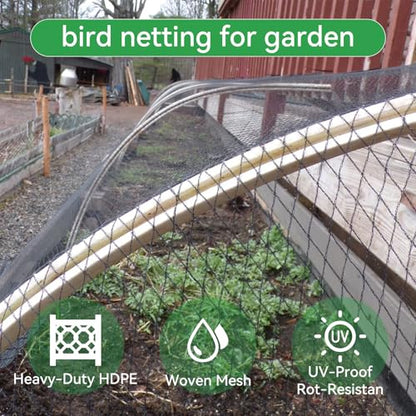 Bird Netting 50x100 FT 1 Inch Mesh Heavy Duty Woven Mesh Netting - size: 50x100Ft-01"