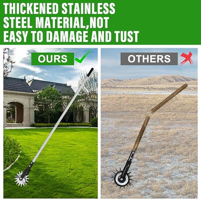 YEELOR Wheel Rotary Edger, Adjustable Length Lawn Edger - color: black