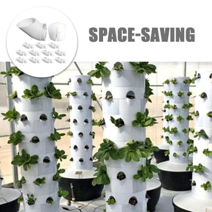 Reusable Hydroponic Plant Cups with Sponges for Vertical Hydroponics Tower System Soilless Garden Containers for Growing Vegetables and Orchids 12-Pack 2.83X1.49X1.49In