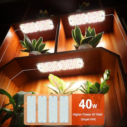 4-Pack Panel Grow Lights for Seed Starting,Veg, Bonsai,Seedling - size: Panel Grow Light(4Pack)