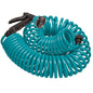 Orbit 26381 Coil Garden Hose, 25 Feet, with 8-Pattern Hose Nozzle (Blue) - color: Blue, size: 25 ft