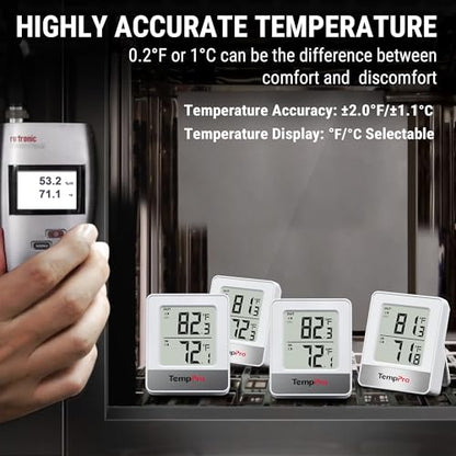 TempPro TempAir Indoor Outdoor Thermometer Wireless 500FT