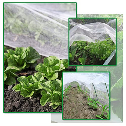 SnugNiture Garden Netting, Ultra Fine Mesh, 8x24 FT, White, 3 Pack - size: 8*24 (3pack)