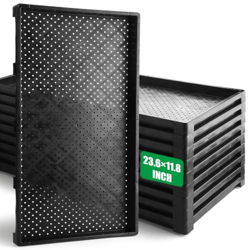 10 Pack Seed Tray, Extra Thick Growing Trays with Drainage Hole 23.6"x11.8" - size: 10 Pack