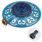 Melnor 65102-AMZ Sprout Metal 8-Pattern Sprinkler and QuickConnect Product Adapter Amazon Bundle, Blueberry Blue - color: Blueberry Blue