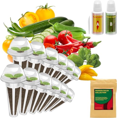 Inbloom Tomato Seed Pod Kit for Aerogarden, Hydroponics Growing System Kit 12-Pods (300+ Seeds Included Cherry Tomato, Pepper & Cucumber), Grow Anything Hydroponics Supplies for IDoo Ahopegarden - color: Salsa