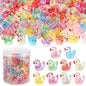 240 Pcs Glitter Mini Resin Ducks, Tiny Small Plastic Ducks Figures to Hide - style: Glitter Ducks