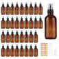 GIVAMEIHF 4 oz Amber Glass Spray Bottles for Essential Oils, Small, 35Pack - color: Dark Amber Glass Spray Bottles