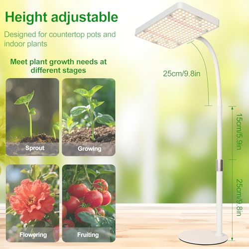 Tabletop Grow Light Desk Grow Lights for Seed Starting with Timer - size: 1Head-Timer