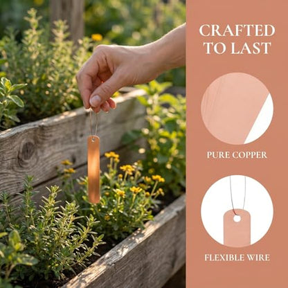GALPADA 30Pcs Pack Copper Gardening Labels Plant Markers