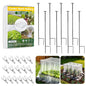 8 Pack 2.7ft Metal Garden Netting Covers Kit for Raised Beds