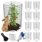 8 Pack 16x12 inch Plant Protector, Wire Garden Cages with Stakes & Ties - size: 24PCS-16"x 12"