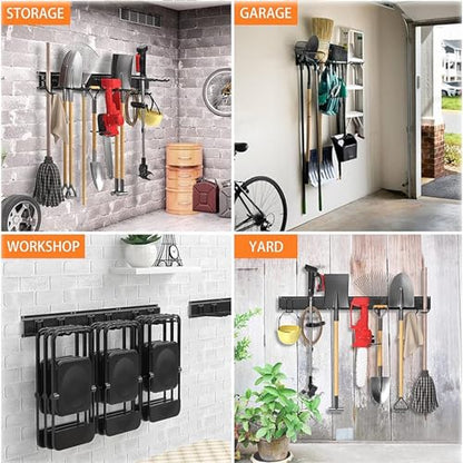 Garage Wall Organizer-Garden Tool Rack Wall Mount