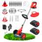 ALSO GO 24V Electric Weed Wacker with Wheels, Grass Trimmer Cordless