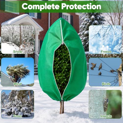SPORTYOUTH Plant Covers Freeze Protection XL Frost Blankets 75"x95" 2 Pack - size: 75“x95"-2P