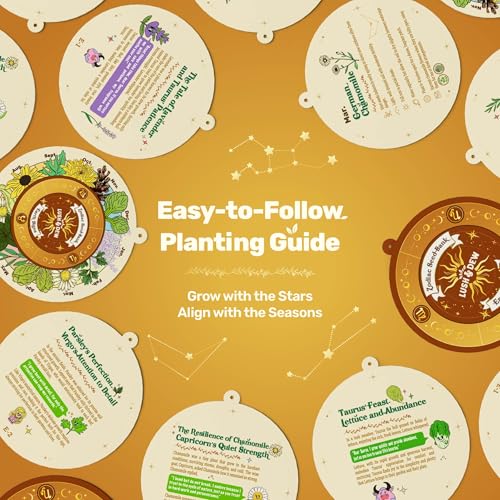 Lush&Dew Zodiac Garden Seed Bank Earth Sign, Gardening Gifts for Women Men - style: Earth Signs