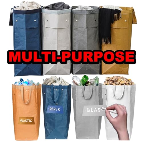 QUALIALL Kitchen Recycling Bin, Large, 4 Colors, 4 Packs/Set