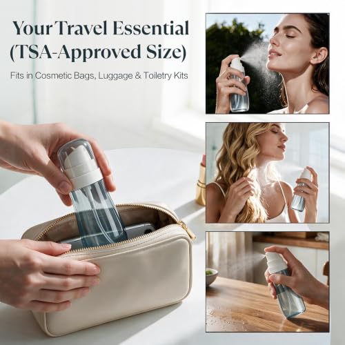 Yolaist 2 Pack Travel Spray Bottle 3.4oz, Fine Mist Sprayer- Light Gray - color: Light Gray