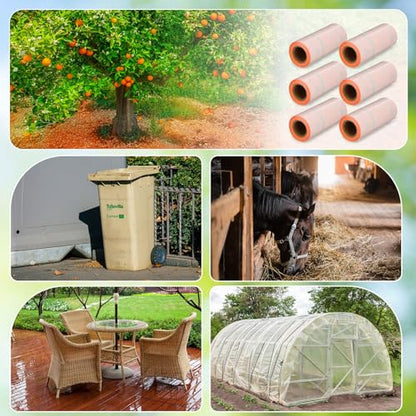 12 Rolls Spotted Lantern Fly Tree Trap 30 Feet Each Roll Lanternfly Tree Outdoor Fruit Fly Sticky Strips Paper Insect Sticky Barrier Trunk Wraps to Protect Plant, Lawn, Garden(Orange) - color: Orange