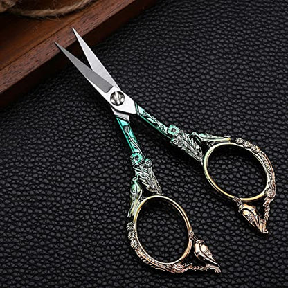 YOUGUOM Precision Embroidery Scissors, Sharp Sewing Scissors - color: Gold Green