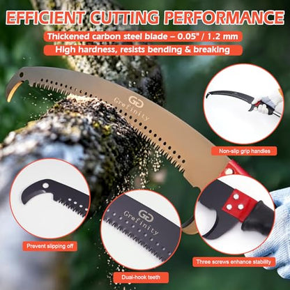 Manual Pole Saw, 27 Ft Tree Pruner