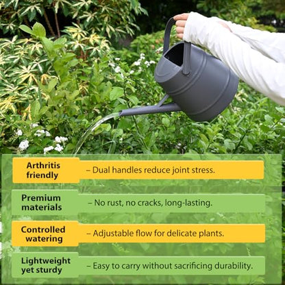 1 Gallon Watering Can for Plants - color: Dark Grey