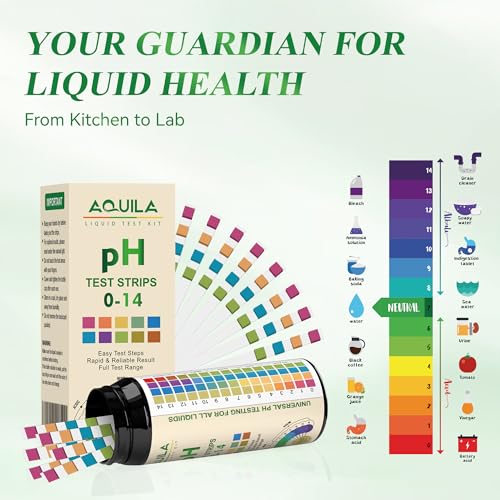 pH Test Strips 0-14, 150CT Universal Litmus Paper pH Tester Kit for Liquid