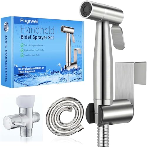 Handheld Bidet Sprayer-Bidet Attachment for Toilet, Premium Stainless Steel - color: Stainless Steel