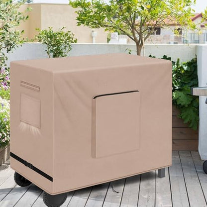 Kovshuiwe Outdoor Dining Cart Cover - Compatible with 40 inch Utility Cart - color: Khaki, size: 48"L x 30"W x 34"H