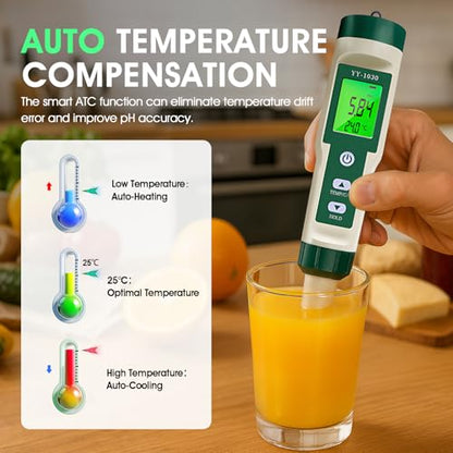 Digital pH Meter for Food, pH Tester for Sourdough Bread Dough Cosmetics
