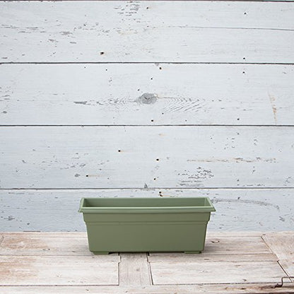 Root & Vessel 16190, Sage, Countryside Flower Box Planter, 18-Inch - color: Sage, size: 18-Inch