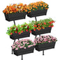 3-Tier Vertical Garden Planter with 6 Boxes, 31" Tall Raised Garden Bed - color: Black, size: 3-Tier