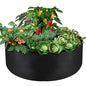 100 Gallon Large Grow Bag, Heavy Duty Fabric Round Raised Garden Bed - size: 100 Gallon (50" D x 12" H)