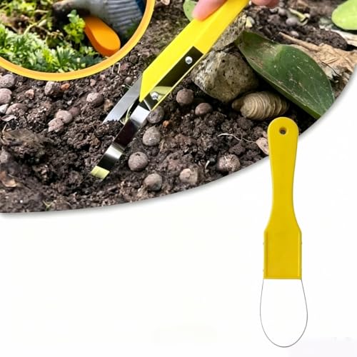 Weeder Handheld Weed Puller Tool Hand Gardening Tool Manual Weeder,Yellow - color: Yellow
