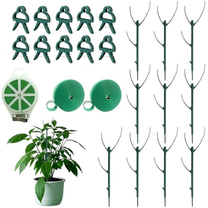 10 Pack Stackable Plant Support Stakes, Adjustable Moss Pole
