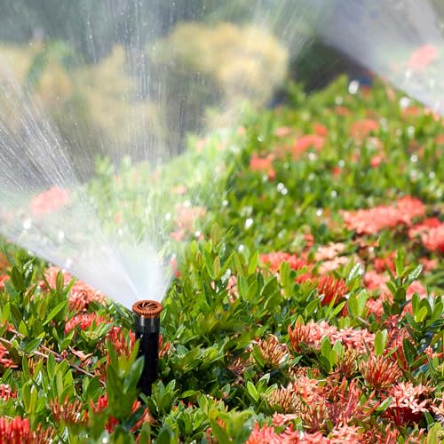 10 Pieces Variable Arc Nozzle, Replacement Pop-up Sprinkler Heads Compatible with Most of Adjustable Pop Up Sprinkler Spray Head for Garden Lawn Irrigation (8AN) - size: 8AN